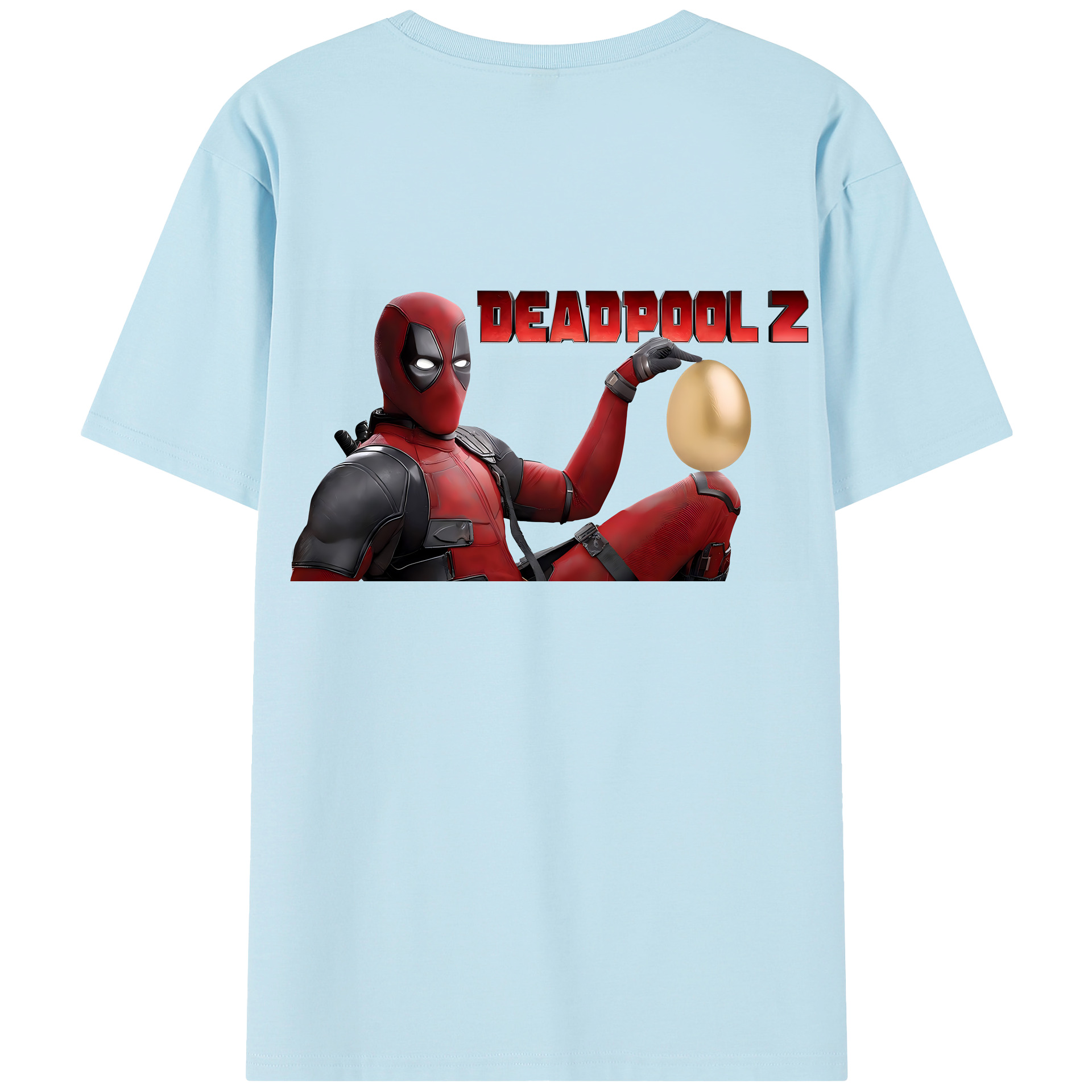 （画像用） Deadpool デッドプール 綿100％半袖Tシャツ（背面プリント）